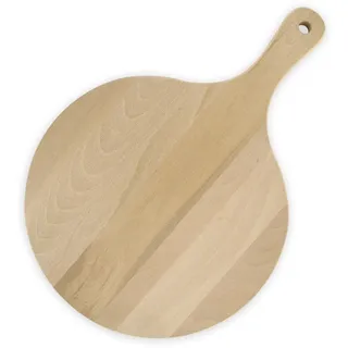 Fackelmann Pizzabrett rund 30cm mit Griff 44cm