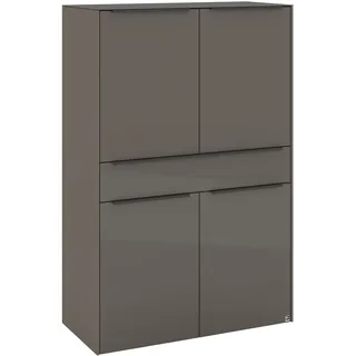 Set One by Musterring Highboard Reno 92 x 140 x 42 cm Anthrazit / Grau
