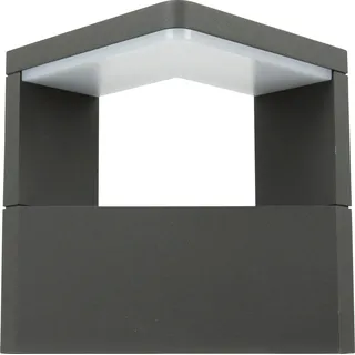 Heitronic Außenleuchte Aluminium B:17cm H:15cm T:11,7cm 600 Lumen grau