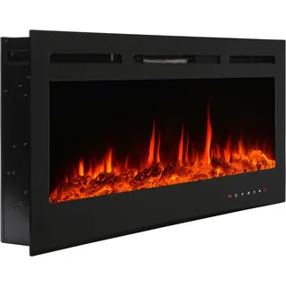 El Fuego LED-Elektrokamin Luzern mit Heizung dimmbar 1,8 kW