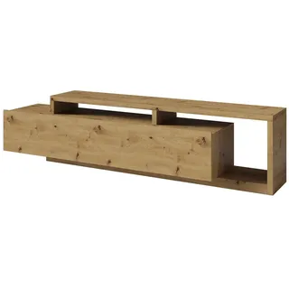 Furniture24 Fernsehschrank Bota 40 Unterschrank Lowboard mit Aufsatz und Schublade 219 x 52 x 45 cm Artisan Eiche