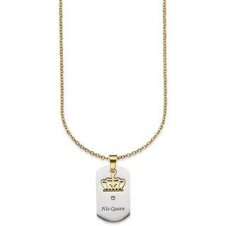 Bruno Banani Kette mit Anhänger His Queen goldfarben/Edelstahl