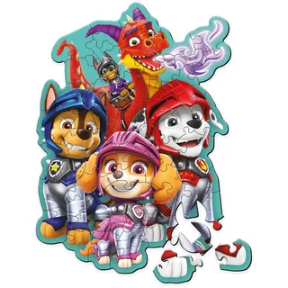 Trefl - Holzpuzzle: Paw Patrol, Die Abenteuer mit Paw Patrol | 50 Teile, Formen-Puzzle Wooden Puzzle, Unregelmäßige Formen, 10 Figuren, für Kinder ab 5 Jahren