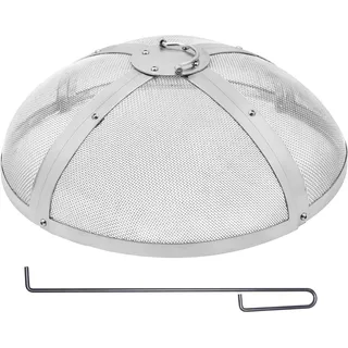 Funkenfang für Feuerschalen 508 x 160 mm Feuerstellengitter Funkenschutz Edelstahl Funkenhaube 2-mm-Maschenlöcher Feuerschale Funkenschutzhaube Ideal für Feuerstellen Feuerschalen und Kaminen
