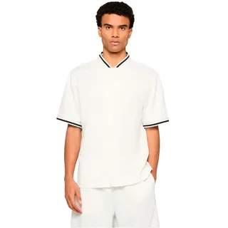 Urban Classics Interlock Baseball Kurzarmhemd - Off White - 4XL