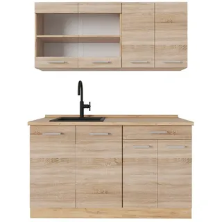 Vicco Küchenzeile R-Line 140 cm braun