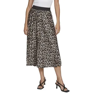 Vila Nitban Print Midirock - Black / Hazel - XS