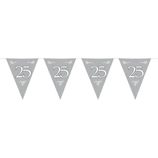 Folat 10 Meter Silber 25. Jubiläum Wimpelkette
