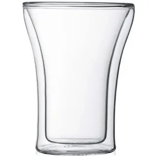 Bodum ASSAM 2-teiliges Kaffeeglas-Set (Doppelwandig, Mundgeblasen, Spülmaschinengeeignet, 0,25 liters) transparent