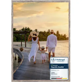 CABBEL 1x Bilderrahmen 50x70 cm Eiche Dunkel Rahmen 1-Pack | Dokumentenrahmen, Collage, Poster | MDF Holz-Posterrahmen Acrylglas | Picture Frame, Puzzlerahmen, Bilder, Fotorahmen zum Aufhängen