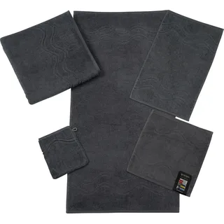 Ross Cashmere feeling Waschhandschuh 16 x 22 cm grau
