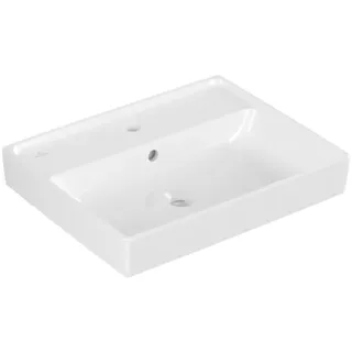 Villeroy & Boch Collaro Waschtisch, 1 Hahnloch, mit Überlauf, 550x440mm, 4A335501, Farbe: weiß-alpin