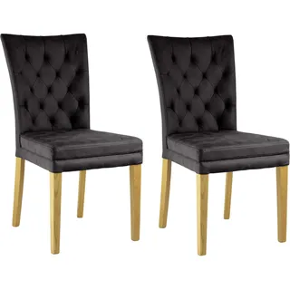 4-Fußstuhl »Colorado« (Set) 2 Stk.bequeme Polsterung, Gestell Massivholz wenge oder eiche natur, schwarz