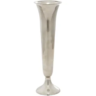 The Novogratz Aluminium-Vase, geriffelt, 12,7 x 12,7 x 35,6 cm, silberfarben