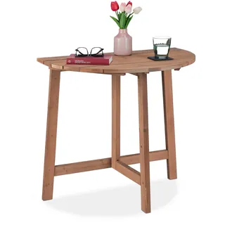 Relaxdays Klapptisch 70 x 50 x 74 cm Braun