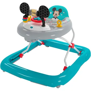 Bright Starts Bright Starts, Disney Baby, Mickey Mouse, Tiny Trek, Original Bestie, 2 in 1 Lauflernhilfe mit abnehmbarer Spielstation, Lichtern und Liedern, höhenverstellbar, Micky Maus, blue, 12824