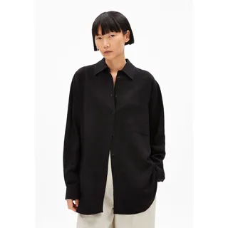 MAALGAA LINO | Bluse aus Leinen-Mix - schwarz (XS)