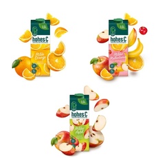 ‎hohes C Bundle Milde Orange (1 x 1,5l) + hohes C Milder Apfel (1 x 1,5l) + hohes C Milder Multivitamin (1 x 1,5l), 100% Saft, ohne Zuckerzusatz laut Gesetz, vegan