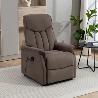 Duo Collection TV-Sessel Aurora XXL Mikrofaser 79 x 114 x 98 cm Braun mit elektrischer Aufstehhilfe