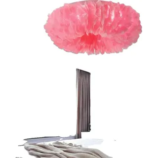 Deckenleuchte, skandinavischer Stil, LED-Lampen, Aufputzmontage, rosa, 3 Farbwechsel, D50CM