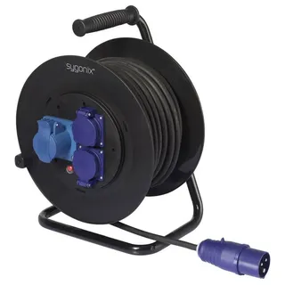 Sygonix SY-6618488 Kabeltrommel 30 m Schwarz CEE-Stecker 16 A 3polig