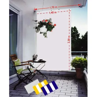 Floracord Senkrecht-Sonnensegel rechteckig, 230 cm