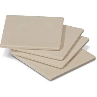 Enders® PIZZASTEINE 8811 4er-Set, 19 cm x 19 cm, rechteckig, Grill-Zubehör, Gasgrill BBQ, beige