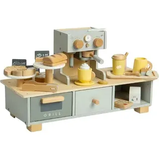 Bigjigs Kaffee-Eck-Spielset aus Holz, 32dlg.