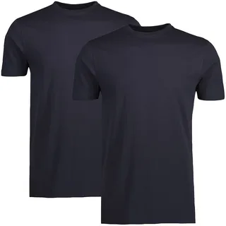 T-Shirt LERROS, Herren, Gr. S, blau (navy), Single Jersey, Obermaterial: 100% Baumwolle, Rundhals, Shirts T-Shirt, in klassischer Optik