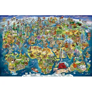 Ravensburger Weltkarte mit Sehenswürdigkeiten Ravensburger 12001738