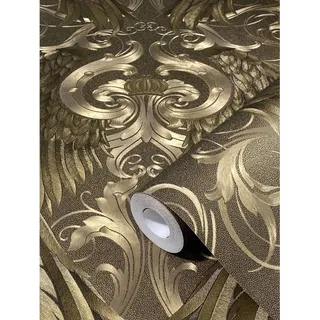 Glööckler Vliestapete Imperial Engelsflügel mit Krone Gold