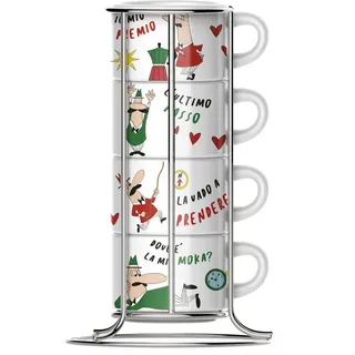 Bialetti Cappuccinotasse 0,18 l Weiß 4 St.