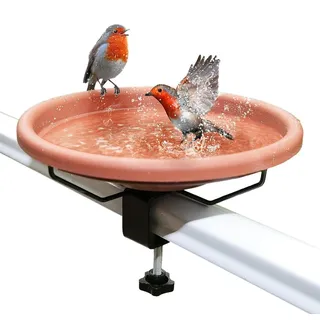 Vogelbad Für Balkon Und Garten,Verstellbare Badeschüssel,Vogeltränke Hängend Frostsicher Für Balkongeländer,An Deck Montierte Vogelfledermaus,für Terrassengeländer,Balkon,Hof,abnehmbare Vogeltränke