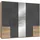Drehtürenschrank Level by fresh to go 250 x 216 x 58 cm Grau
