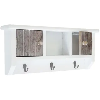 MCW Schlüsselbrett Braun, Weiß , Holz , 40x19x8 cm , Garderobe, Schlüsselkästen & Schlüsselboards