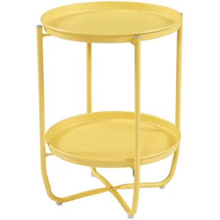 [en.casa] Tabletttisch Sandefjord Beistelltisch Ø 40 x 57,5 cm Gelb