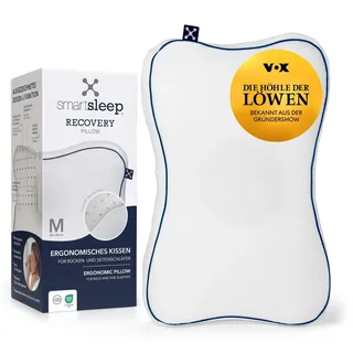 smartsleep® Orthopädisches Kissen - Nackenstützkissen Recovery Pillow – Ergonomisches Nackenkissen - Memory Foam Kopfkissen mit Kopfmulde, HWS-stützend für Rücken- & Seitenschläfer