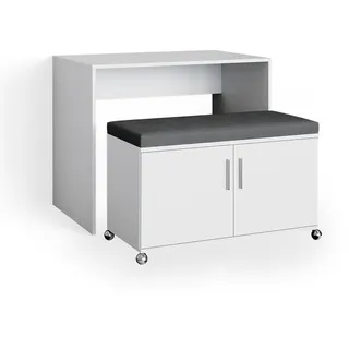 Vicco Schreibtisch Flona Weiß 93.2 cm, Model 35923 - Weiß