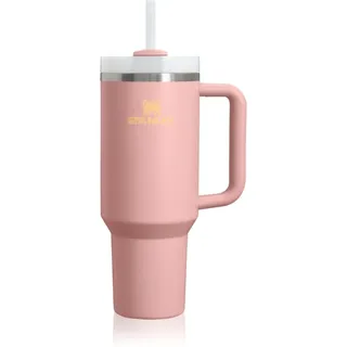 Stanley Quencher H2.O FlowStateTM Tumbler Edelstahlbecher mit Strohhalm groß Peach Rose 1180 ml