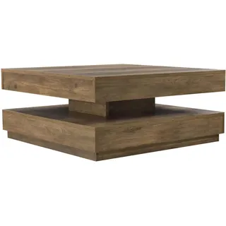 [en.casa] Couchtisch Florenz 76x76x38 cm Holzoptik