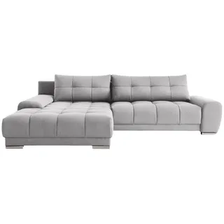 Kaiser Möbel Ecksofa Wave Mit Schlaffunktion, Stoff Soro, Hellgrau Links , Holz , 281x105 cm , Wohnzimmer, Sofas & Couches, Wohnlandschaften, Ecksofas