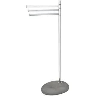 Wenko Handtuchständer Pebble Stone«, grau