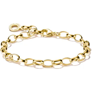 Charm-Armband THOMAS SABO "Classic Klein" Gr. 19,5, gold (gelbgoldfarben), Armbänder, Damen, 19,5, Silber 925 (recycelt), Charm-Armband