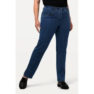 Ulla Popken Damen große Größen Übergrößen Plus Size Jeans Mony, konisches Bein, Reißverschlusstaschen