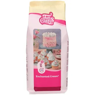 FunCakes Mix für Enchanted Cream®: Einfach zu verwendende, sehr leichte und flauschige schneeweiße Creme, perfekt zum Füllen und Abdecken von Kuchen oder als Belag für Cupcakes, Halal., 900 g