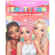 Bild TOPModel Beauty Fun - Malbuch mit 36 Seiten zum Gestalten von Model-Motiven, inkl. 3 Doppelseiten Aufkleber