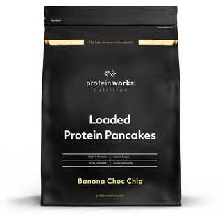 Protein Works Loaded Protein Pancakes | Banane-Schoko-Chip | Proteinreiches Frühstück | Zuckerarmer Snack | schnell & einfach herzustellen| 1kg