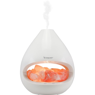 Beper P205DIF050 Aroma Diffuser mit Himalaya-Salzsteinen aus der Salt Range Punjab Pakistan - Salzkristalllampe mit einstellbarem Licht und Verneblerfunktion