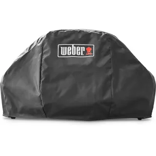 Weber Premium Grill Abdeckhaube für Pulse 2000, atmungsaktiv UV- & wasserbeständig, Schutz for Wind & Wetter, mit Klettverschluss zum Befestigen - Schwarz (7140)