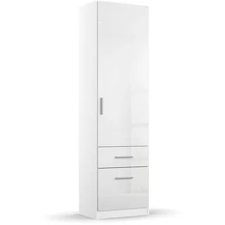 Rauch Drehtürenschrank Celle 47 x 197 x 54 cm Weiß/Hochglanz